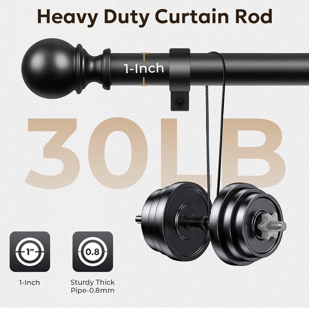 NWT - New Adjustable Curtain Rods - Picture 4 of 7